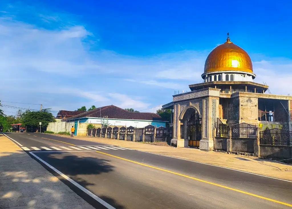 mezquita carretera lombok pueblo islam musulman rezo